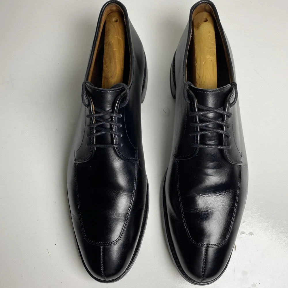 Allen Edmonds Mens Delray Black Leather Split Toe Oxford Dress Shoes Size 11 D
